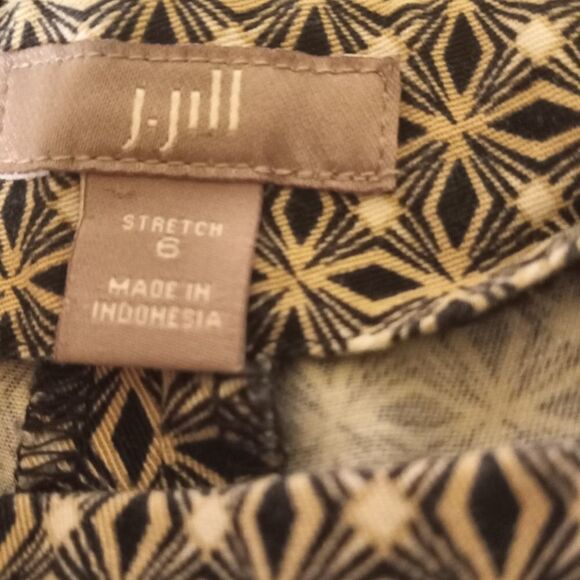 J.jill 6 Stretch Cotton Blend Zipper Ankle Length Floral Print Women's Pants - Picture 2 of 7